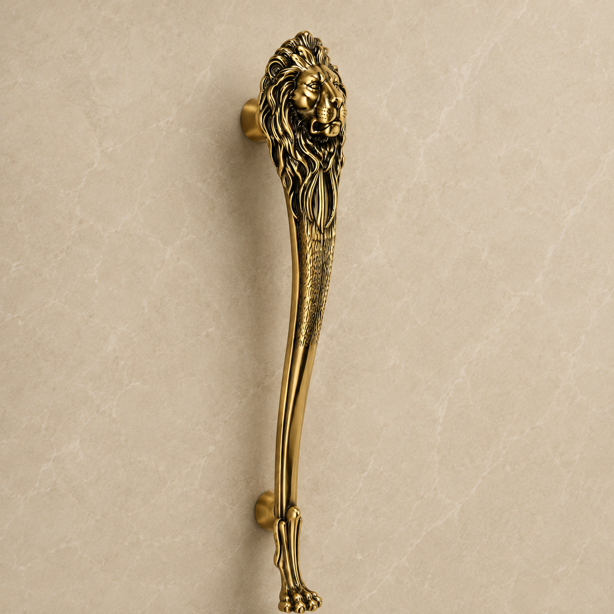 Door Handle - SG-Lion Handle Antique Black